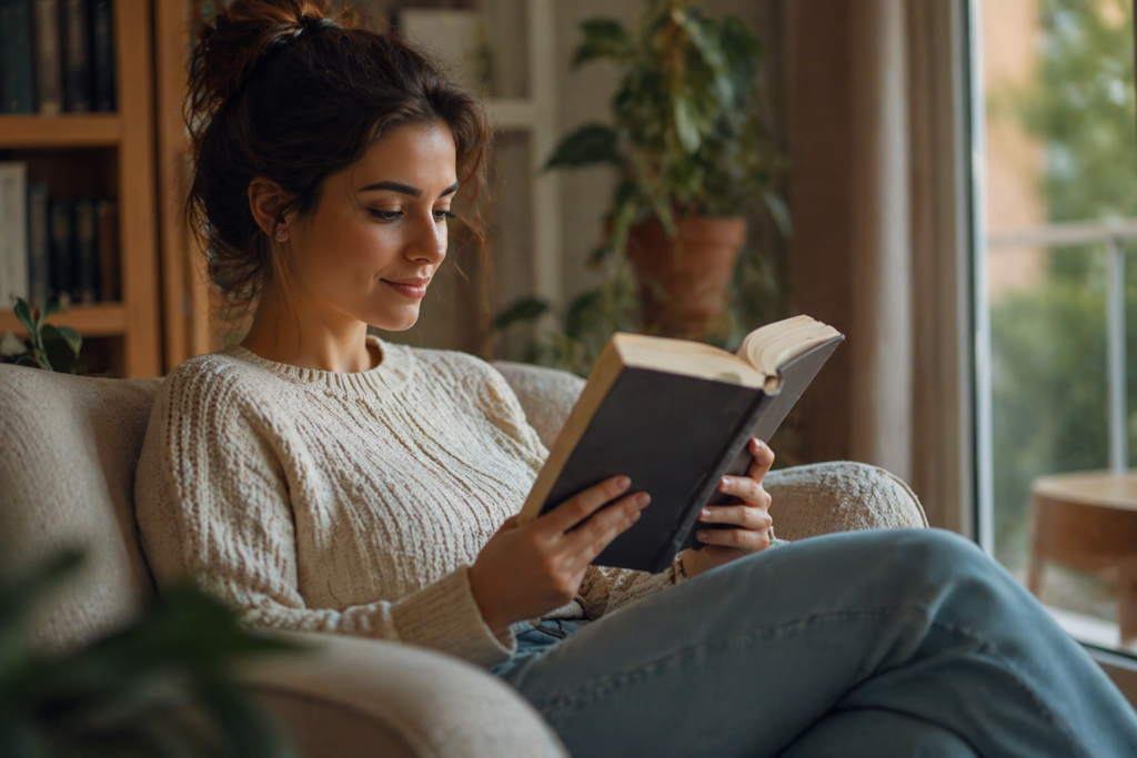 mujer leyendo un libro